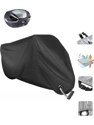 Vespa Sprint 150 Siyah Motor Branda Arka Çanta Uyumlu -Kilit Uyumlu