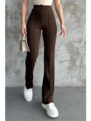 Paw Garage Kadın Beyond Yüksek Bel Toparlayıcı Çimalı Ispanyol Paça Palazzo Pantolon