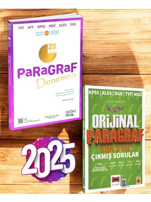 ÜçDörtBeş Yayınları 2025 20 Adet Paragraf Denemesi-Yargı Yayınları 2025 Kpss Tyt Paragraf Son 3 Yıl Çıkmış Sorular