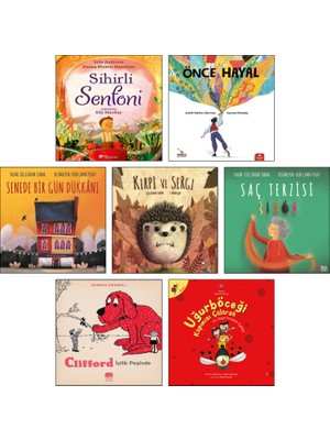 Sihirli Senfoni + Önce Hayal + Senede Bir Gün Dükkanı + Kirpi ve Sergi + Saç Terzisi + Clifford Iyilik Peşinde + Uğur Böceği Kapınızı Çalarsa / 7 Kitap Set
