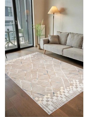 Dijital Baskı Yıkanabilir Kaymaz Taban Salon, Mutfak, Yatak Odası Halı ve Yolluk LNA0012