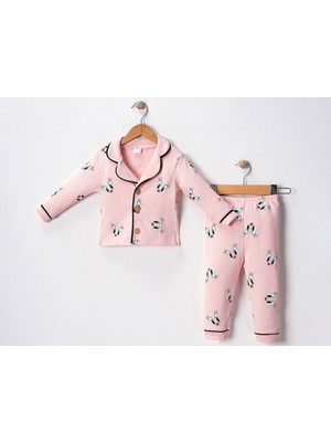 Little Pumpkin Civciv Desenli Mevsimlik Bebek Pijama Takımı