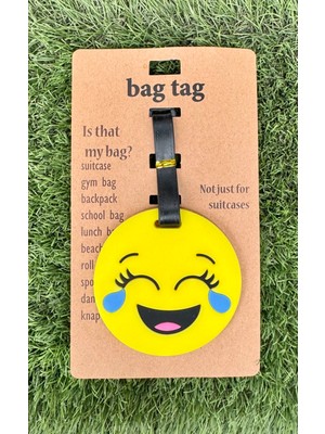 Bagaj Bavul Valiz Çanta Etiketi/ Kahkaha Smile Emoji