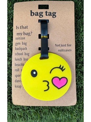 Bagaj Bavul Valiz Çanta Etiketi/öpücük Kiss Emoji