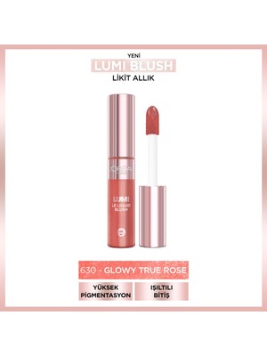 L'Oréal Paris Lumi Blush Likit Allık - 630 Glowy True Rose