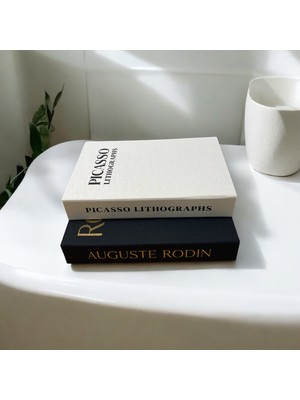 Saccura Decor Rodın & Pıcasso 2li Italyan Kumaş Kaplı Dekoratif Kutu Seti