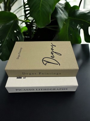 Saccura Decor Degas & Pıcasso 2li Kumaş Kaplı Dekoratif Kitap Kutu Seti