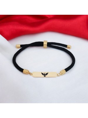 Altın Plakalı 14 Ayar Güç ve Özgürlüğün Simgesi Kartal Bileklik, Etkileyici Tasarımıyla Gençlere Özel Bir Doğum Günü Hediyesi!