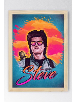 Stranger Things Steve Çerçeveli Tablo - Dizi Posteri Tablo