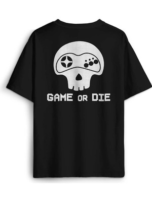 Game Or Die Midnight Club Oyun Dizi Film Sırt Ön Baskılı Oversize Tişört Unisex T-Shirt