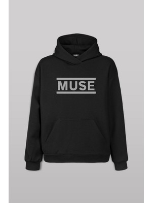 Muse Band Müzik Classic Logo Ön Baskılı Sweatshirt Unisex Kapüşonlu Hoodie