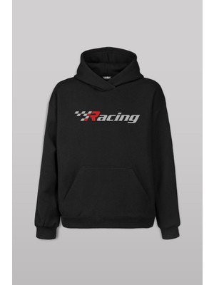 Racing Formula1 Araba Yarışı Motor Spor Car Ön Baskılı Sweatshirt Unisex Kapüşonlu Hoodie