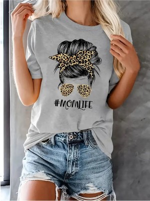Woodroffe Kadın Anne/mama/mother Baskılı Salaş Oversize Boyfirend T-Shirt