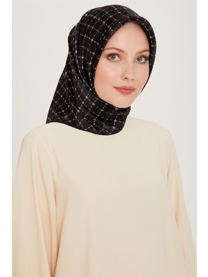 Armine Soyut Desenli Twill Saf İpek Eşarp 9259D 01 03