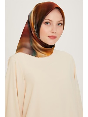 Armine Soyut Desenli Twill Saf İpek Eşarp 9229D 31