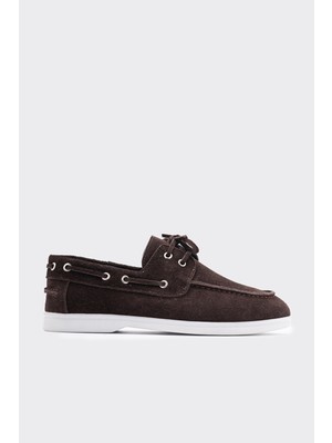 Shoemark Baller Kahverengi Süet  Deri Kadın Loafer