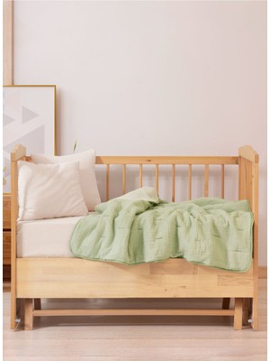 Koza Pamuk Bebek Yorganı Mint / Açık Yeşil 97X127