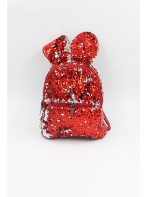 038 2501 Payet Tavşan Çocuk Sırt Çantası Kırmızı Tek Ebat