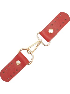 Angel Çanta Aksesuar Gerçek Deri Kancalı Böce (Kilit) Kırmızı Renk Light Gold Metalli