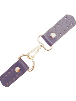 Angel Çanta Aksesuar Gerçek Deri Kancalı Böce (Kilit) Mor Renk Light Gold Metalli