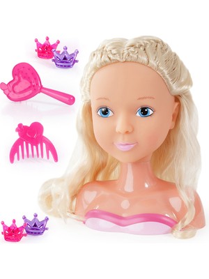 Prenses Bebek Saç Tasarım Büstü 19 cm