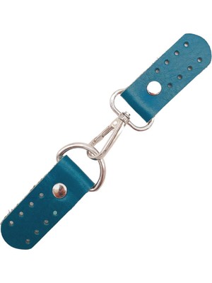 Angel Çanta Aksesuar Gerçek Deri Kancalı Böce (Kilit) Turkuaz Renk Gümüş Metalli