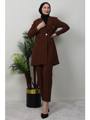 Giza Store Blazer Ceket Takım Vişne