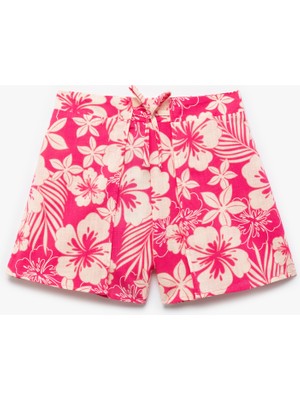 Koton Çiçek Desenli Rahat Kesim Pamuklu Şort