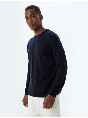 Koton Triko Kazak Bisiklet Yaka Basic Viskon Yün Karışımlı