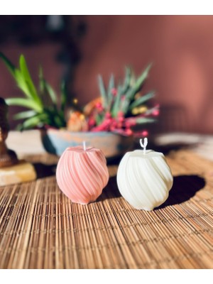 Mumbastik - Sarmal Mum - Soya Wax El Yapımı Pudra Kokulu Mum