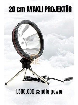 3 Ayaklı El Projektörü 360 Derece Avcı Projektörü Tekne Projektör