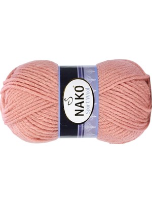 1 Adet Sport Wool Atkı Bere Ceket Yelek Örgü Ipi Yünü No: 2807 Bonsai Çiçeği