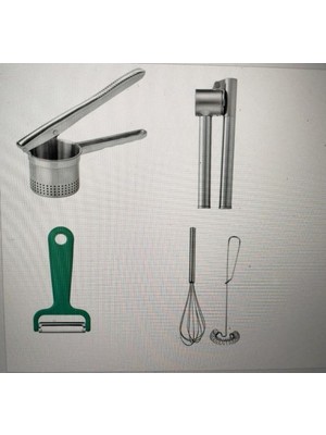 IKEA Patates Ezici ,soyucu Sarımsak Ezici ve Çıprıcı 4 Parça Bir Arada