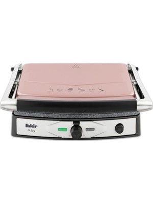 Fakir N Joy 1800 W Tost Makinesi Açık Pembe Renk Alüminyum Plaka ve Çift Taraflı Izgara Özelliği