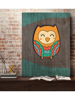 Bk Home Baykuş Tasarımlı Kanvas Tablo 70X100CM-4