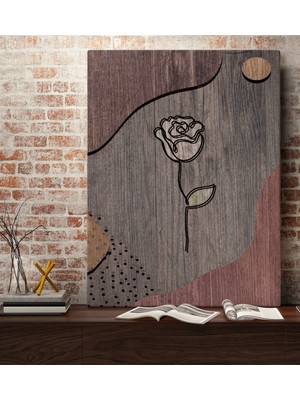 Bk Home Gül Tasarımlı Kanvas Tablo 70X100CM-1