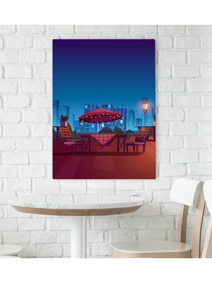 Bk Gift Cafe & Bar & Restaurant Konseptli Kanvas Tablo 70X100CM-5