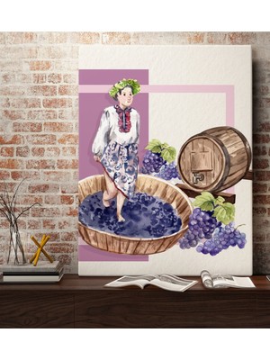 Bk Gift Şarap Tasarımlı Kanvas Tablo 70X100CM-9