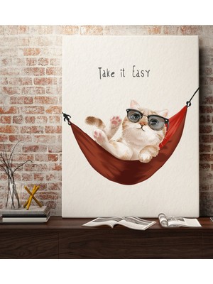 Bk Gift Take It Easy Tasarımlı Kanvas Tablo 70X100CM-1