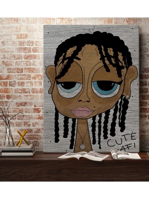 Bk Home The Lazy People Collection Cute Girl Tasarımlı Kanvas Tablo 70X100CM-1