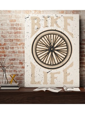 Bk Gift Bike Life Tasarımlı Kanvas Tablo 70X100CM-1
