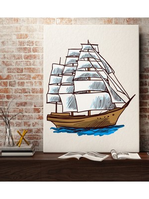 Bk Gift Gemi Tasarımlı Kanvas Tablo 70X100CM-2