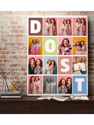 Kişiye Özel Dost Temalı Kanvas Tablo 70X100CM