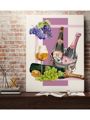 Bk Gift Şarap Tasarımlı Kanvas Tablo 70X100CM-10