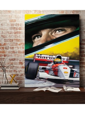 Bk Gift F1 Ayrton Senna Tasarımlı Kanvas Tablo 70X100CM-1