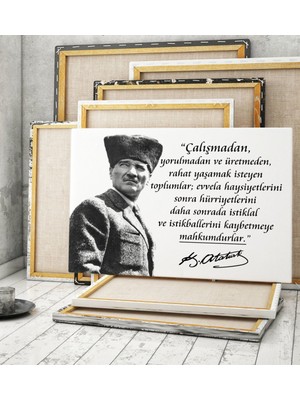 Bk Gift Atatürk Tasarımlı Kanvas Tablo 70X100CM-52