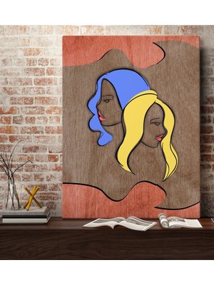 Bk Home Woman Line Tasarımlı Kanvas Tablo 70X100CM-3