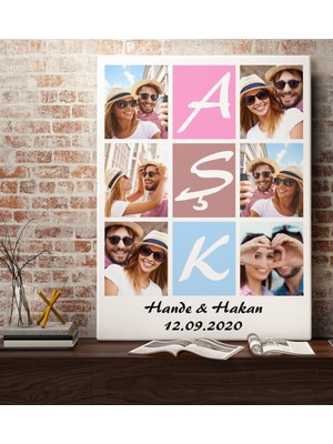Kişiye Özel Aşk Temalı Kanvas Tablo 70X100CM