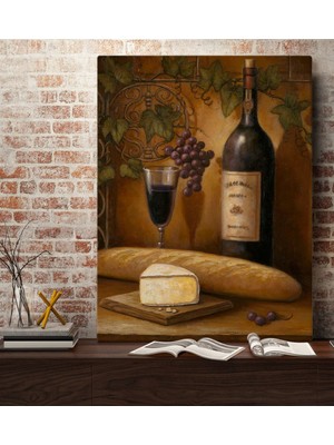 Bk Gift Şarap Tasarımlı Kanvas Tablo 70X100CM-6