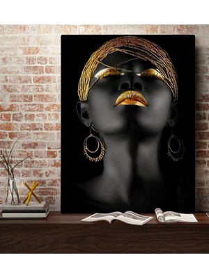 Bk Home Afrikalı Kadın Tasarımlı Kanvas Tablo 70X100CM-1